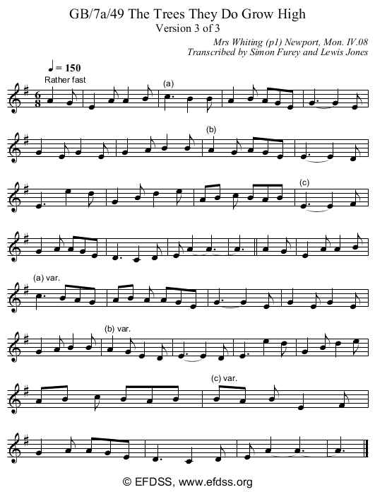 Stave transcription of image number 0 for GB/7a/49