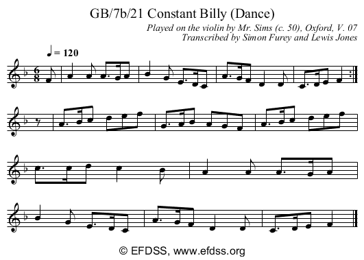 Stave transcription of image number 0 for GB/7b/21