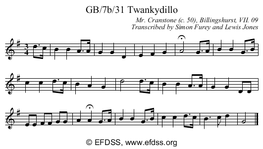 Stave transcription of image number 0 for GB/7b/31