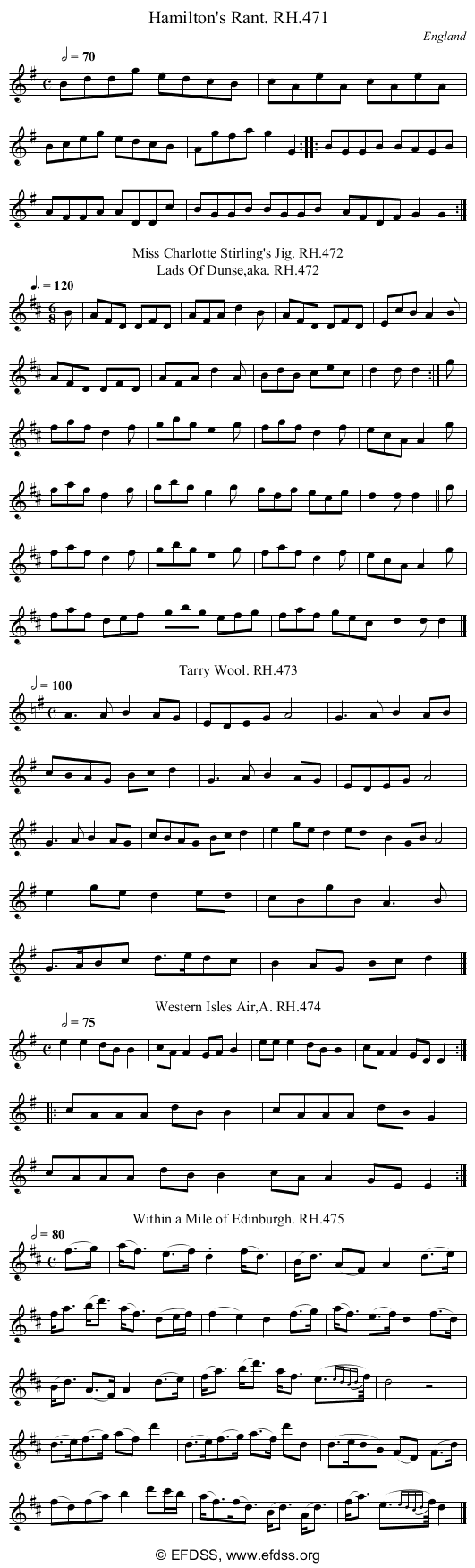 Stave transcription of image number 0 for 18473/p139